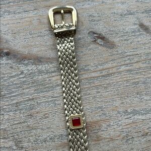 Omega Gold Belt with Multicolor Accents- Vintage